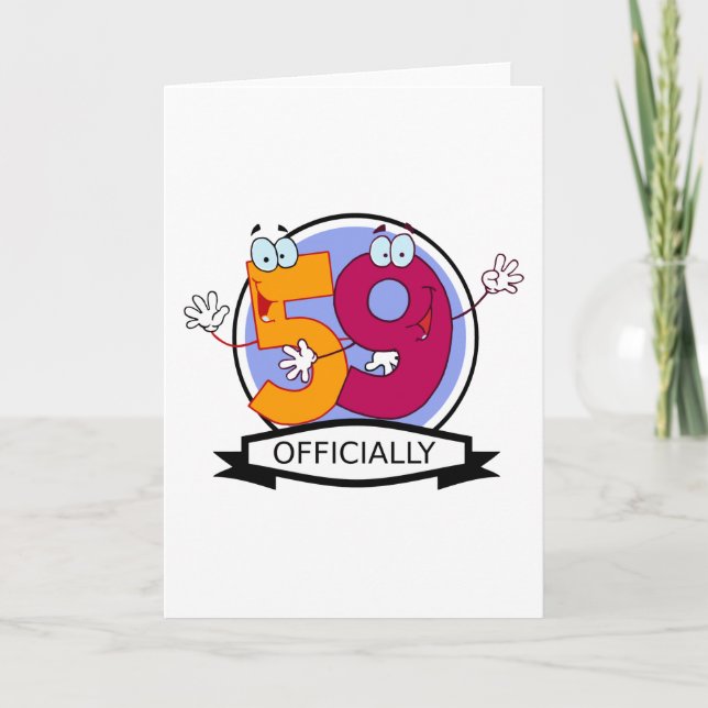 Officially 59 Birthday Banner Card (Front)