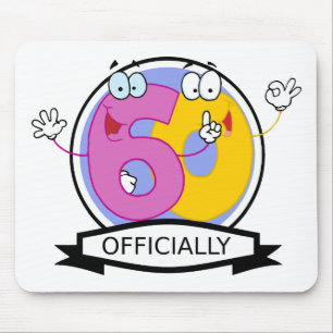 Officially 60 Birthday Banner Mouse Pad