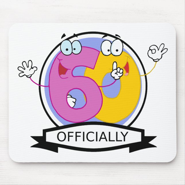 Officially 60 Birthday Banner Mouse Pad (Front)