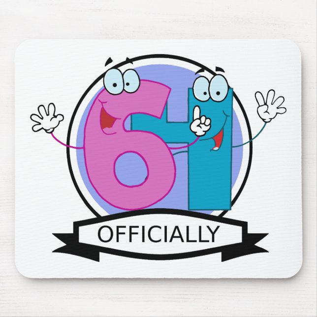 Officially 64 Birthday Banner Mouse Pad (Front)