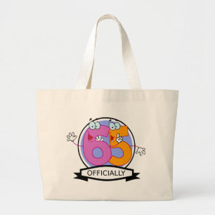 Officially 65 Birthday Banner Large Tote Bag