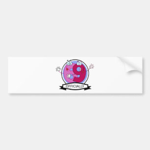 Officially 69 Birthday Banner Bumper Sticker