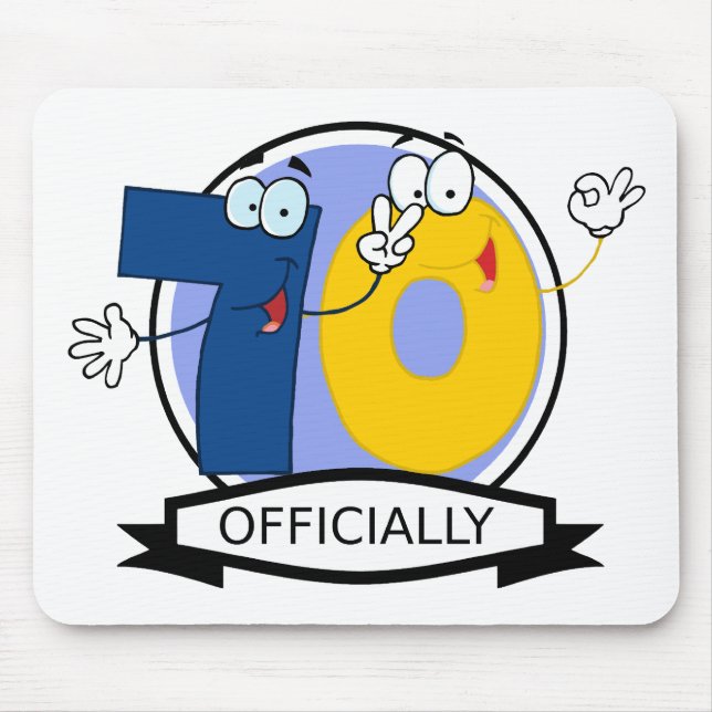 Officially 70 Birthday Banner Mouse Pad (Front)