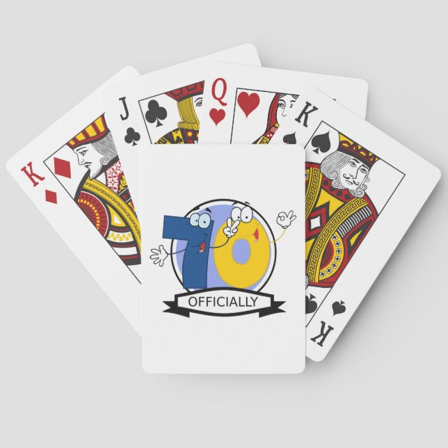 Officially 70 Birthday Logo Playing Cards (Back)