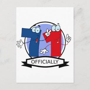 Officially 71 Birthday Banner Postcard