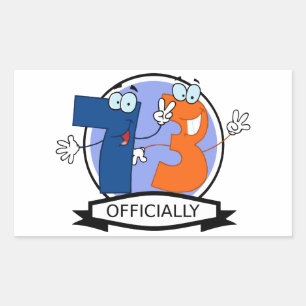Officially 73 Birthday Banner Rectangular Sticker
