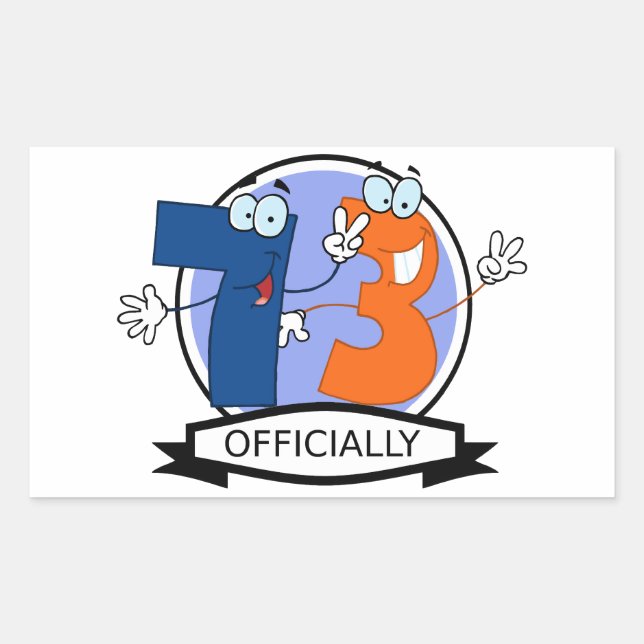 Officially 73 Birthday Banner Rectangular Sticker (Front)