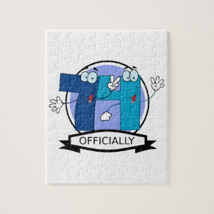 Officially 74 Birthday Banner Jigsaw Puzzle