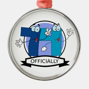 Officially 74 Birthday Banner Metal Tree Decoration