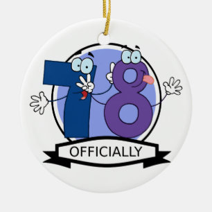 Officially 78 Birthday Banner Ceramic Tree Decoration