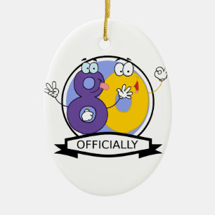 Officially 80 Birthday Banner Ceramic Tree Decoration