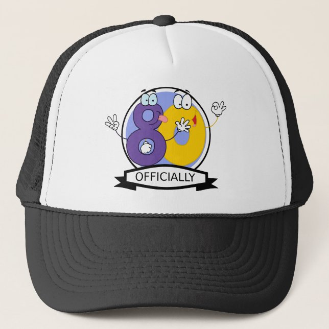 Officially 80 Birthday Banner Trucker Hat (Front)