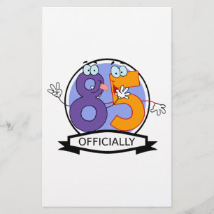 Officially 85 Birthday Banner Stationery