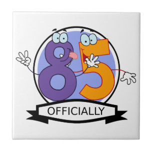 Officially 85 Birthday Banner Tile