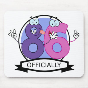 Officially 86 Birthday Banner Mouse Pad