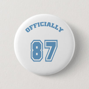 Officially 87 6 cm round badge