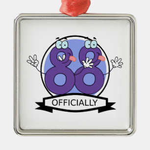 Officially 88 Birthday Banner Metal Tree Decoration