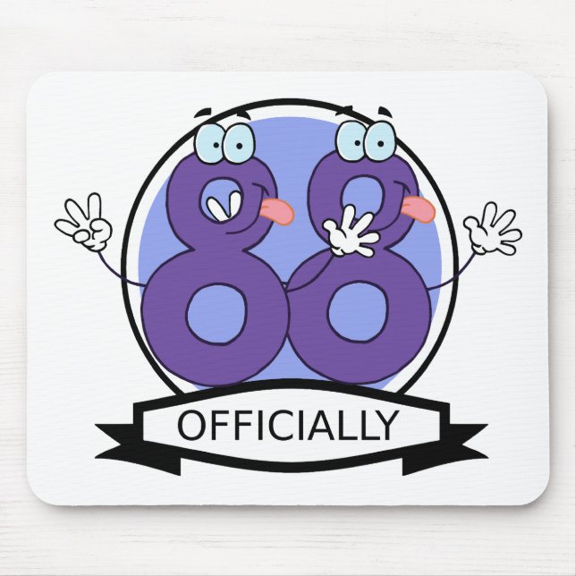 Officially 88 Birthday Banner Mouse Pad (Front)