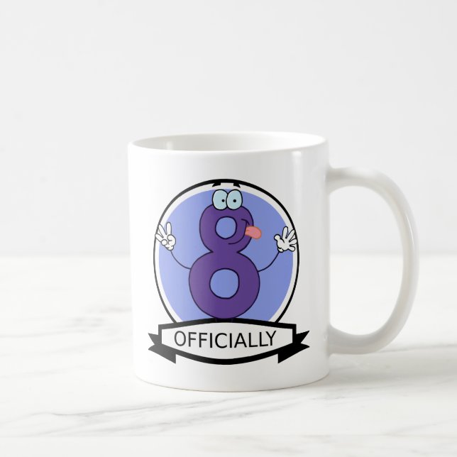 Officially 8 Birthday Banner Coffee Mug (Right)