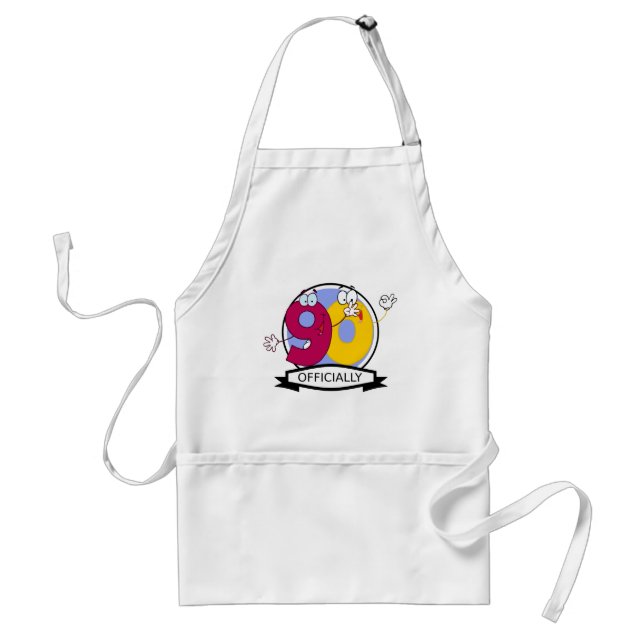 Officially 90 Birthday Banner Standard Apron (Front)