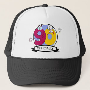 Officially 90 Birthday Banner Trucker Hat