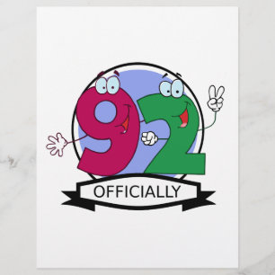 Officially 92 Birthday Banner