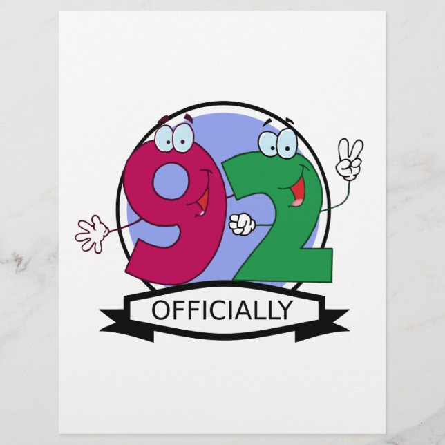 Officially 92 Birthday Banner (Front)