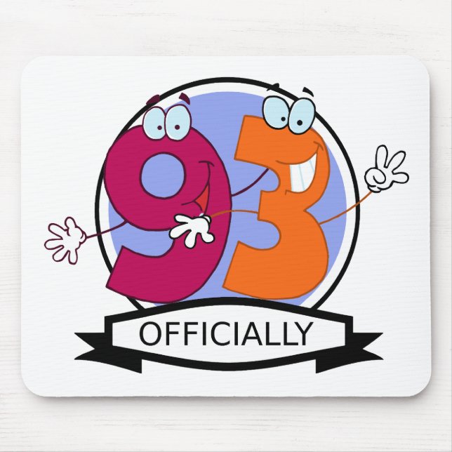 Officially 93 Birthday Banner Mouse Pad (Front)