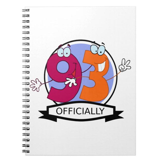 Officially 93 Birthday Banner Notebook (Front)