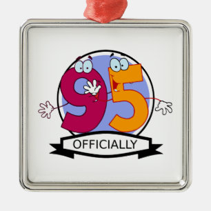 Officially 95 Birthday Banner Metal Tree Decoration