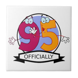 Officially 95 Birthday Banner Tile