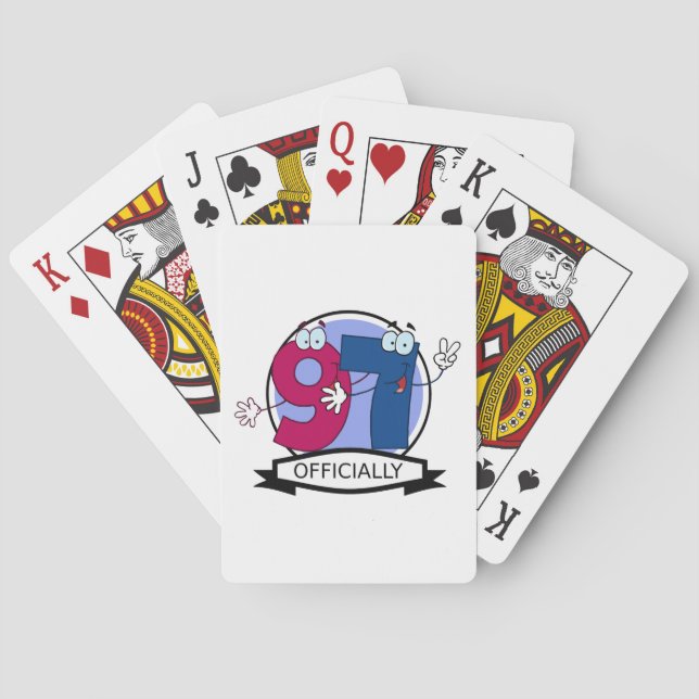 Officially 97 Birthday Banner Playing Cards (Back)