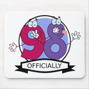 Officially 98 Birthday Banner. Mouse Pad