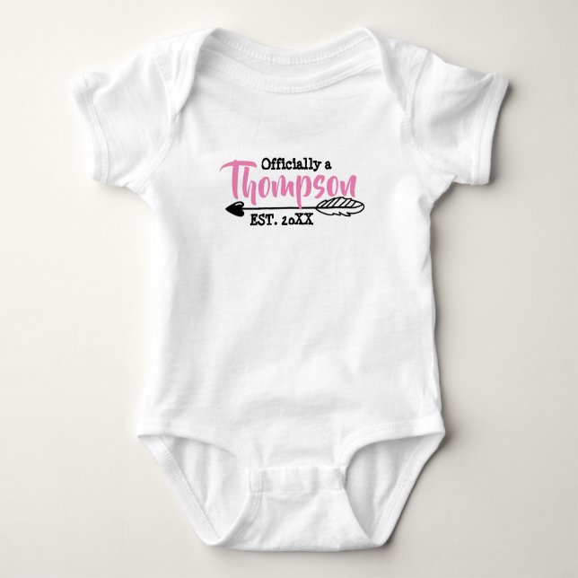 Officially a Family - Foster Adopt - New Child Baby Bodysuit (Front)