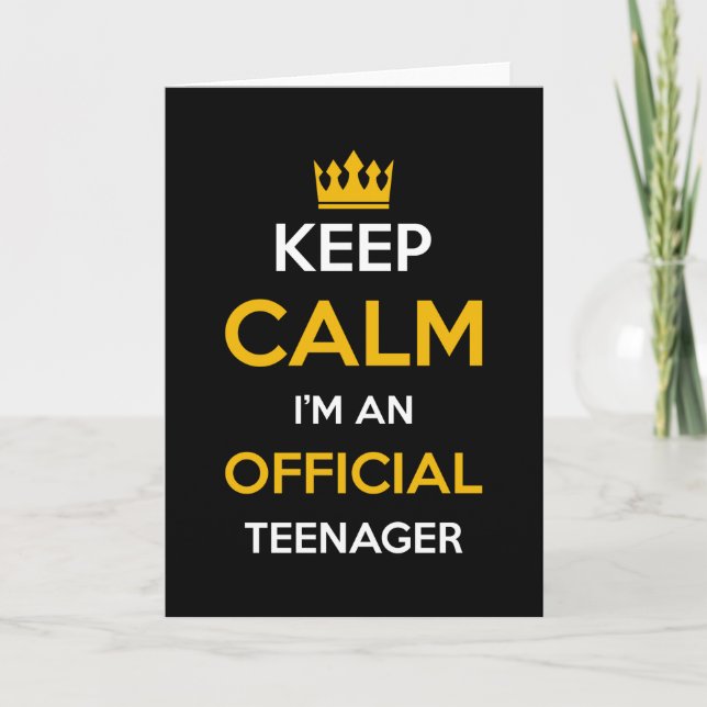 Officially A Teenager Gift Card (Front)