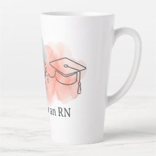 "Officially an RN" Nursing Graduation Latte Mug