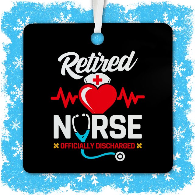 Officially Discharged Retired Nurse Retirement Metal Tree Decoration (Creator Uploaded)