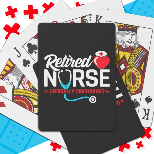 Officially Discharged Retired Nurse Retirement Playing Cards (Creator Uploaded)