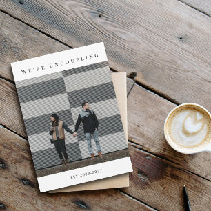 Officially Divorced Modern Announcement Photo Card