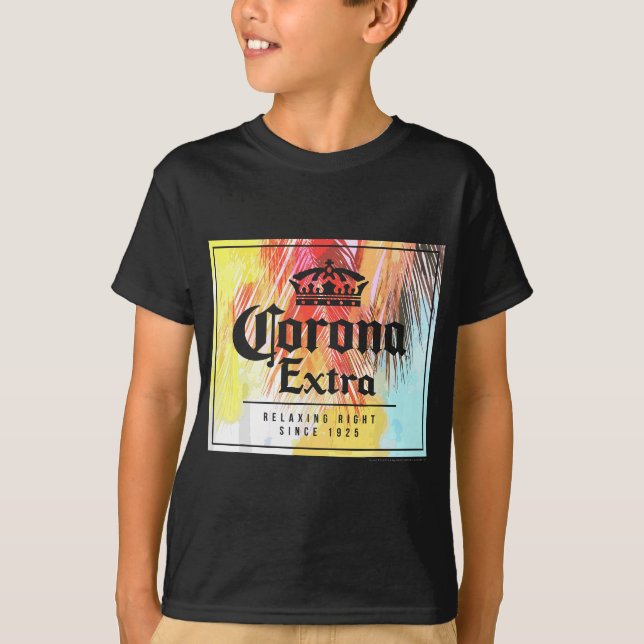 Officially Licensed Corona Extra Square Logo Graph T-Shirt (Front)