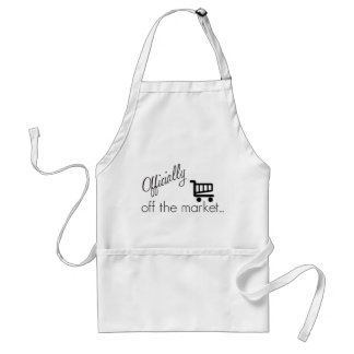 Officially off the Market- Funny Wedding Design Standard Apron