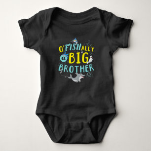 Officially - O'Fishally a Big Brother Pun Baby Bodysuit