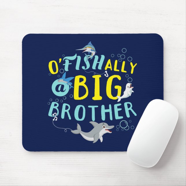 Officially - O'Fishally a Big Brother Pun Mouse Pad (With Mouse)