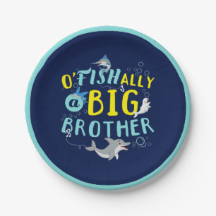 Officially - O'Fishally a Big Brother Pun Paper Plate