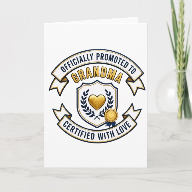 Officially Promoted to Grandma Card (Front)