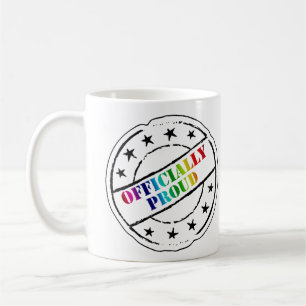 "Officially Proud" gay pride Coffee Mug