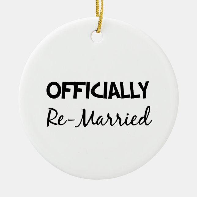 officially re-married ceramic tree decoration (Front)