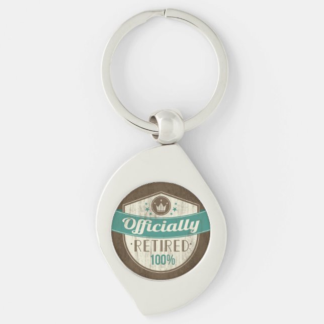 Officially Retired, 100 Percent Vintage Retirement Key Ring (Front)