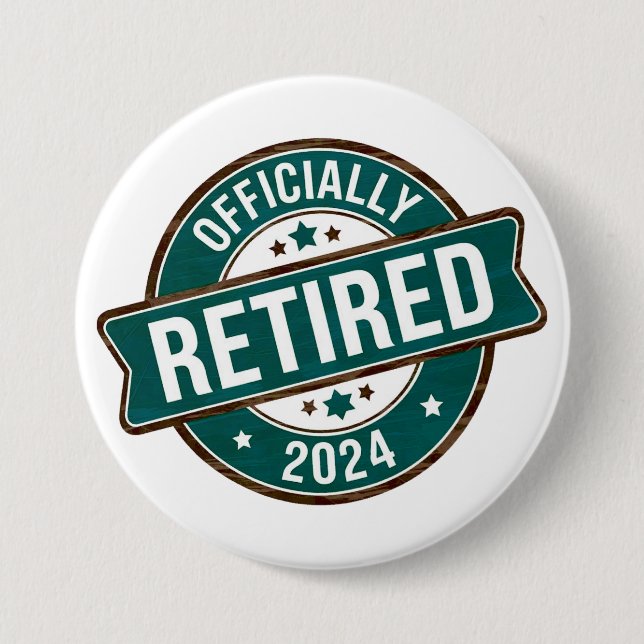 Officially retired 2024 7.5 cm round badge (Front)