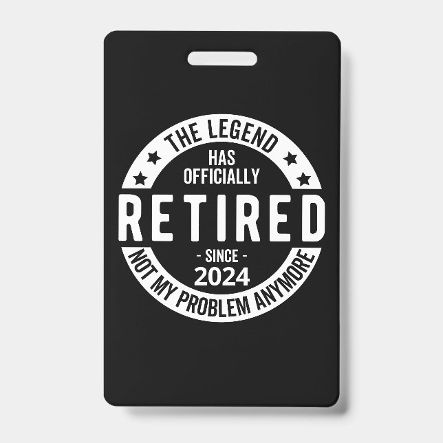 officially Retired 2024 ID Badge (Front)